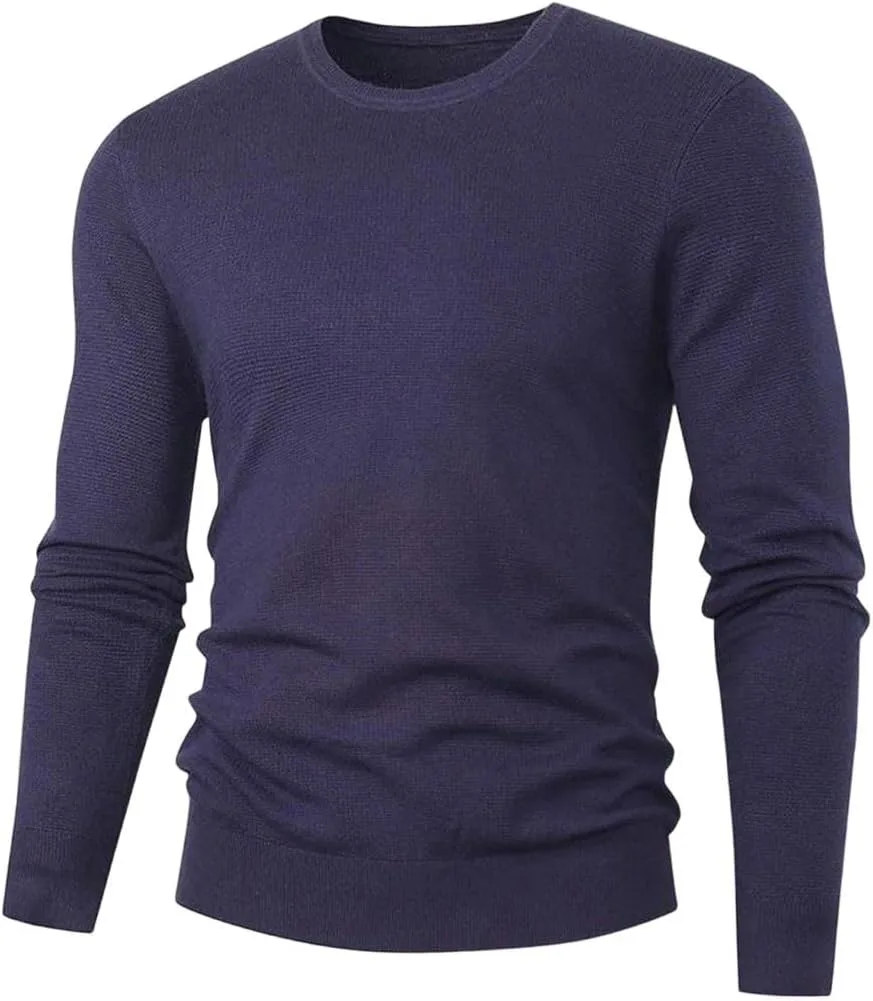 

Мужской вязаный свитер Slim Fit с длинным рукавом, легкий и теплый