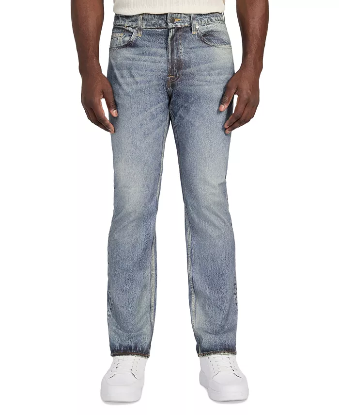 

Мужские джинсы Rodeo с цифровой печатью, стрейч, классический крой GUESS, синий