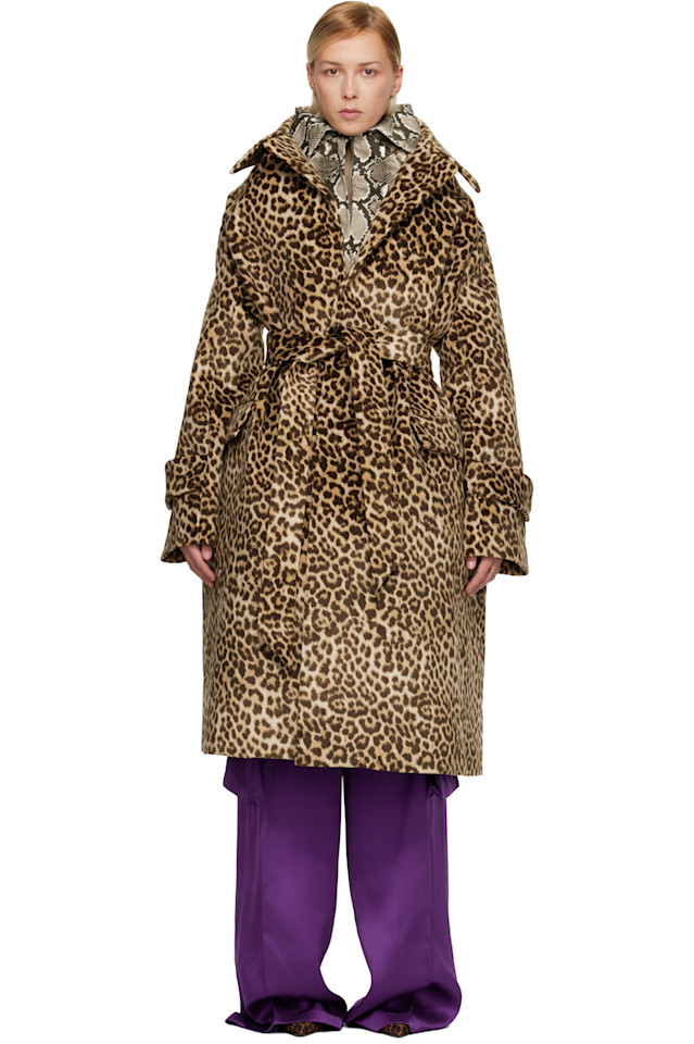 

Объемный тренч из искусственной замши Duran Lantink, коричневый