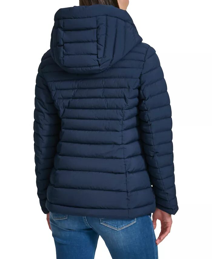 Женское складное стеганое пальто с капюшоном Tommy Hilfiger, синий — фото 2
