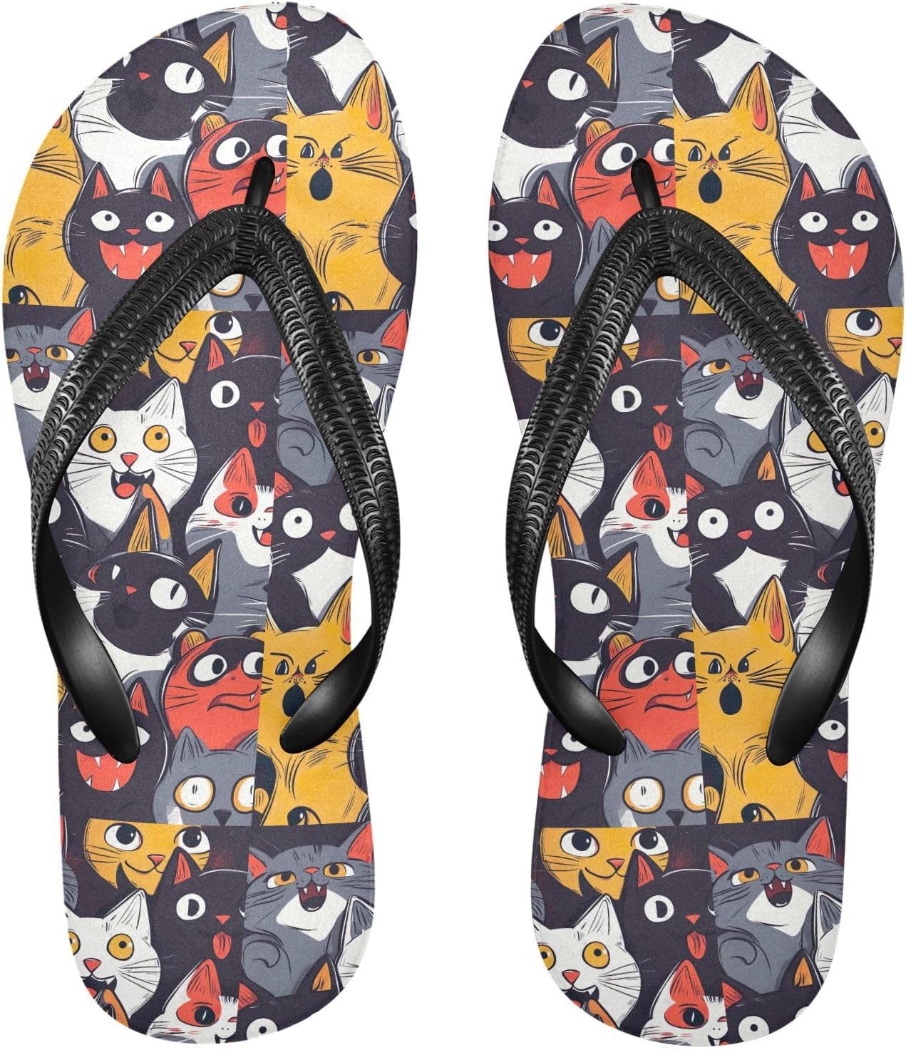 

Яркие милые пляжные шлепанцы с котиком для женщин и мужчин Kfbe, Cat