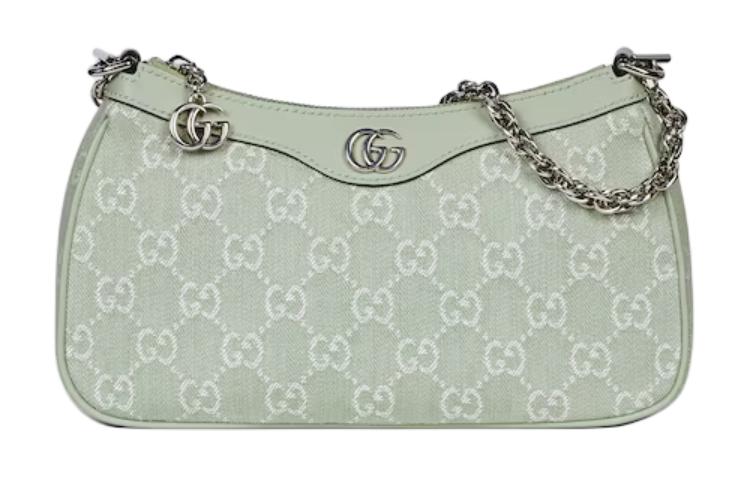 

Сумка через плечо Ophidia из джинсовой ткани с кожаной окантовкой GUCCI