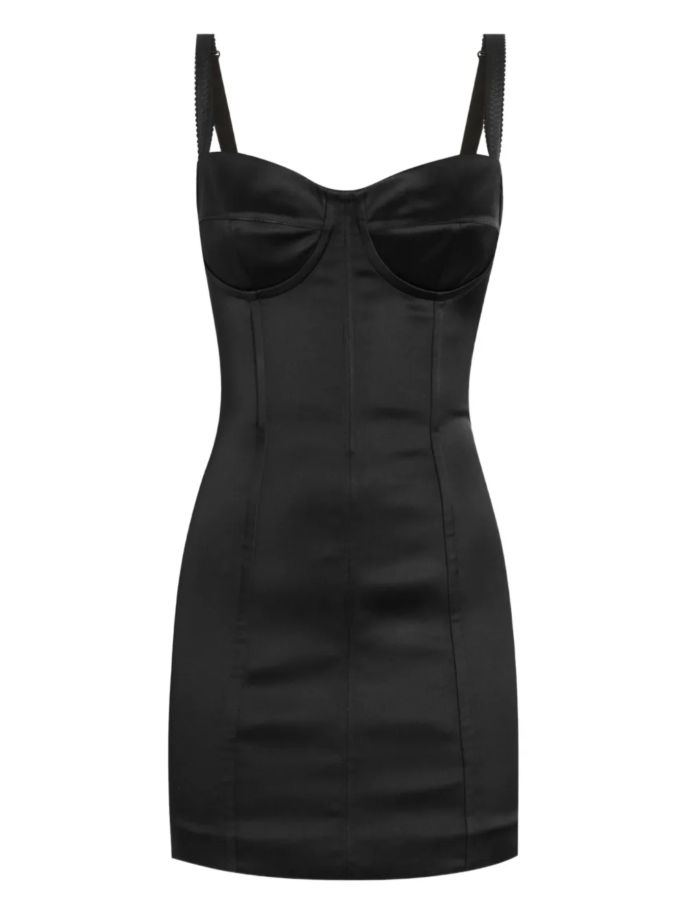 

Атласное платье мини DOLCE & GABBANA, черный