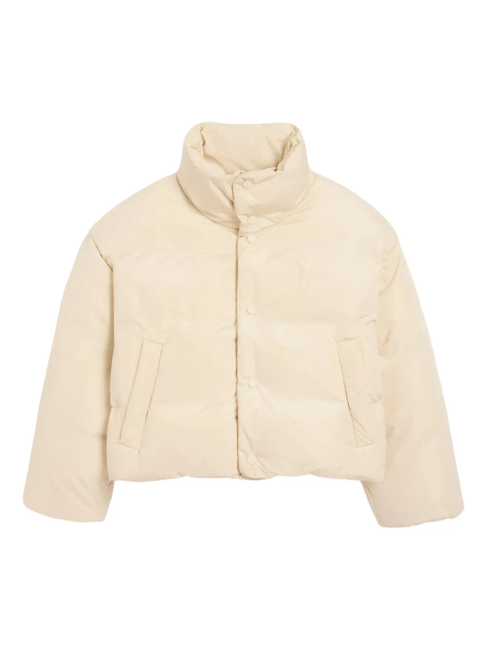 

Пуховик с тисненым логотипом Ami Paris, нейтральный