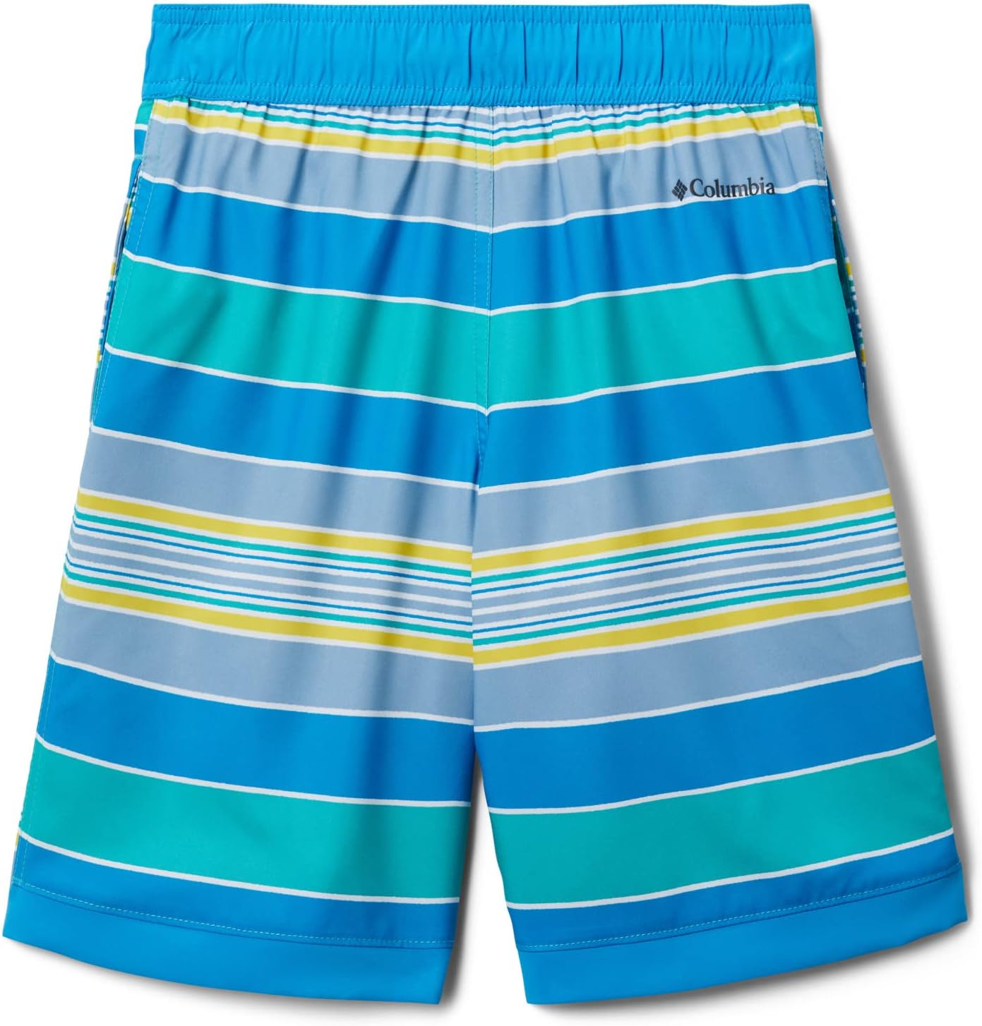 Шорты Columbia Boys Sandy Shores для серфинга, влагоотводящие, с защитой от ультрафиолета, Bright Aqua Danby Stripe/Compass Blue — фото 2