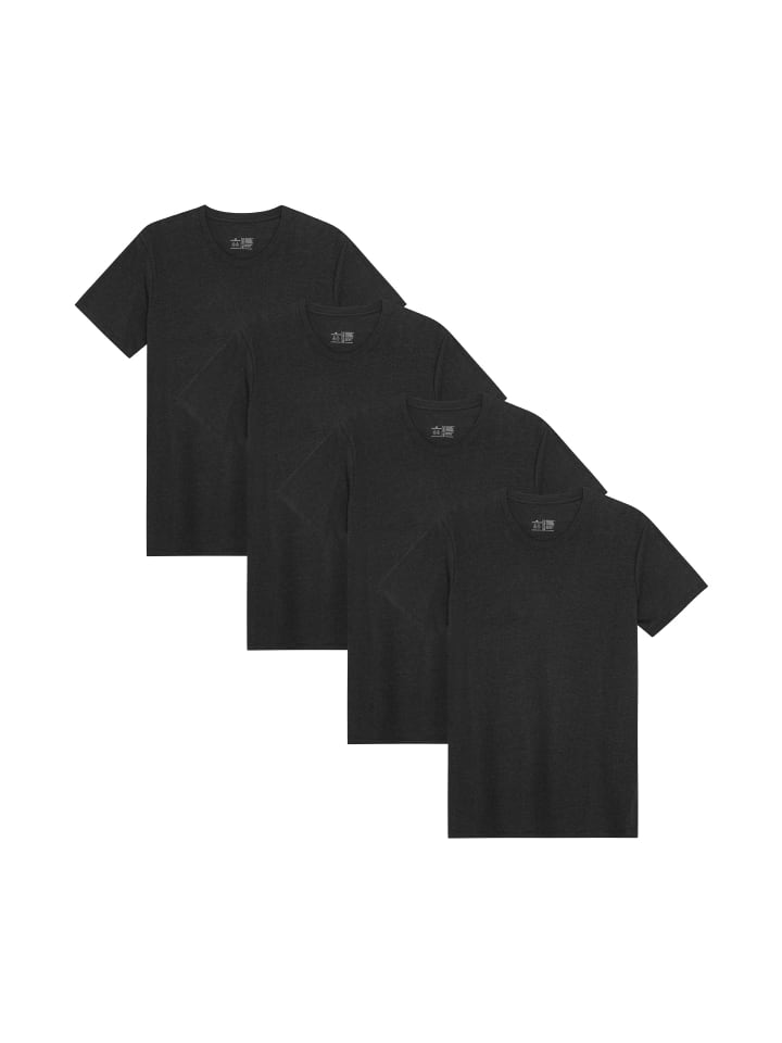 

DANISH ENDURANCE Простая футболка с круглым вырезом черного цвета, Черный, DANISH ENDURANCE Простая футболка с круглым вырезом черного цвета