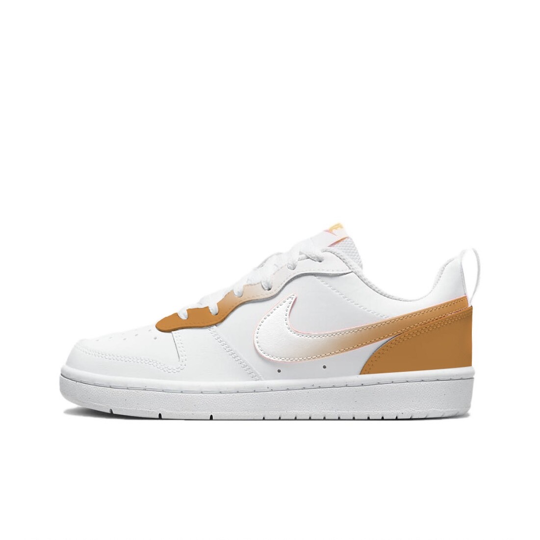 

Кроссовки Nike Court Borough Skateboarding Shoes Women's Low-top White/brick Red, белый/оранжевый