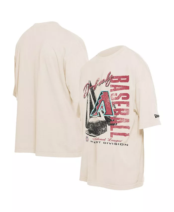 

Мужская футболка Arizona Diamondbacks Cream из коллекции Cooperstown, оверсайз, винтажная, потертая New Era