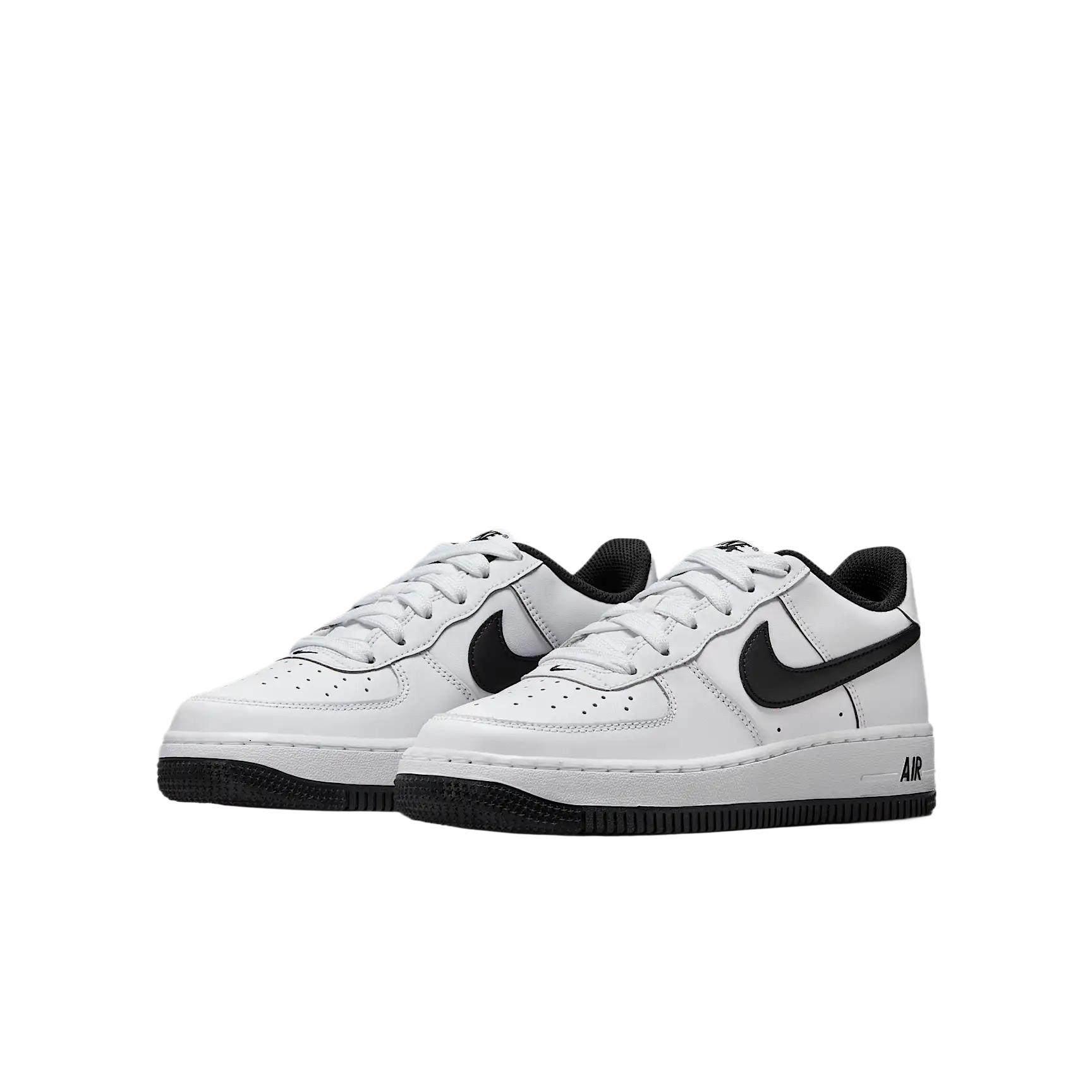 Nike Air Force 1 Mid top детские скейтборд кроссовки White Black для подростков — фото 3