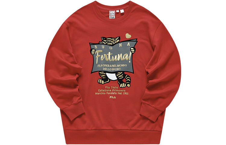 

Совместная коллекция Year Of The Tiger, толстовка унисекс, Legend Red Fila, цвет Legend Red