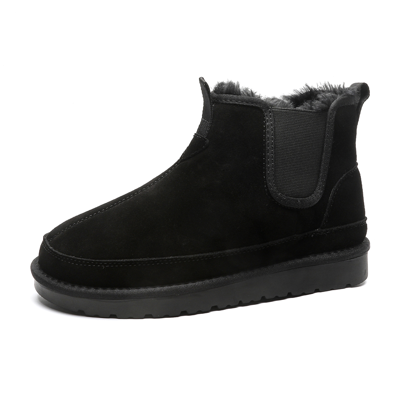 

WEISHIBANGWEI Унисекс короткие зимние ботинки черные, цвет Black