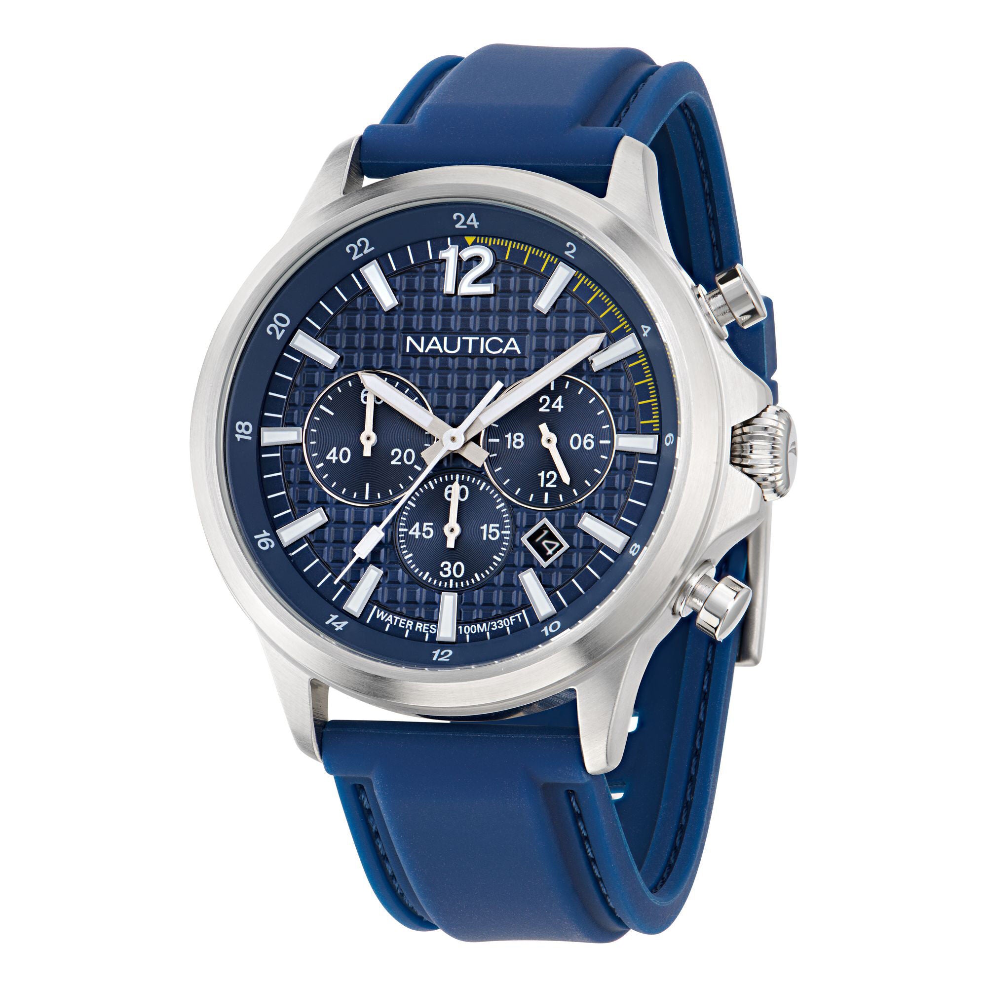 

Nautica Mens Nct Blue Ocean силиконовые часы, цвет ice blue