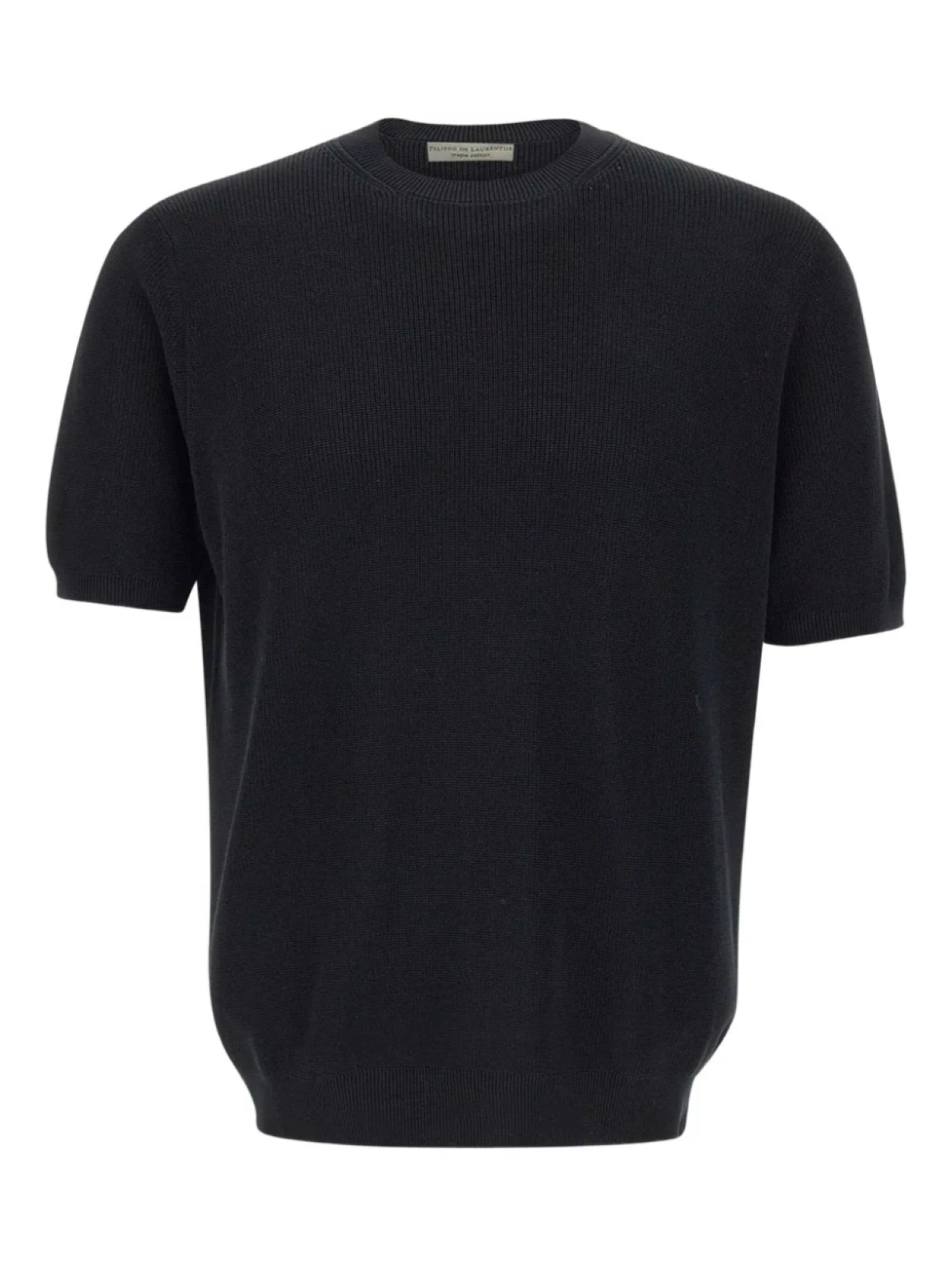 

Футболка с короткими рукавами в рубчик Filippo De Laurentiis, черный