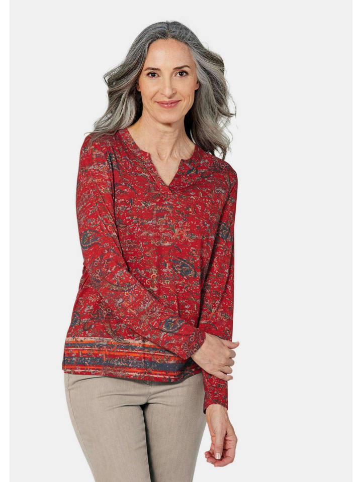 

Рубашка с длинными рукавами, элегантная блузка, узор пейсли в кайенском цвете / узорчатый GOLDNER