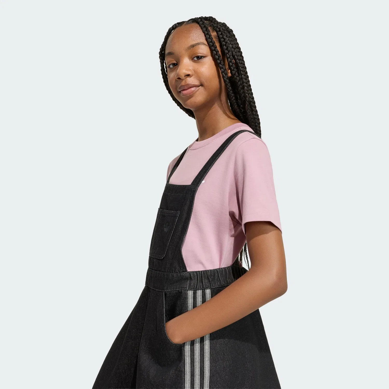Юбка Adidas Originals из черного денима — фото 4