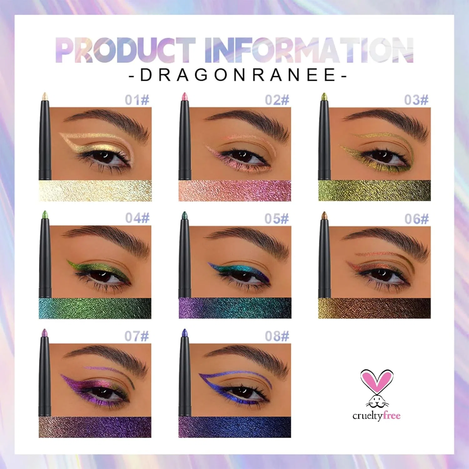 Зеленый карандаш-хамелеон для глаз «Chameleon Eyeliner Pen» от Erinde Erinde, #04 — фото 2