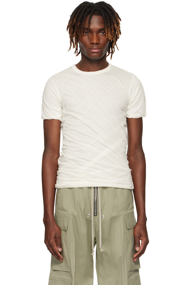 

Футболка Hollywood double ss Rick Owens, цвет milk