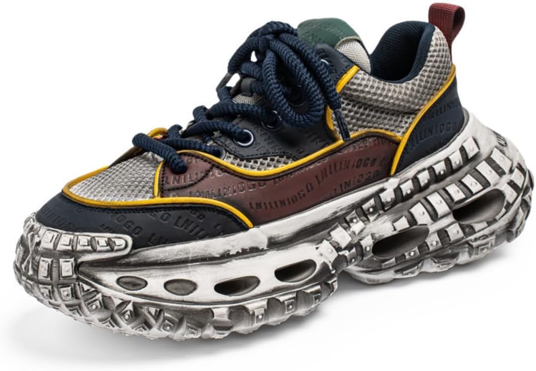 

Мужские модные кроссовки Y2K с яркой разноцветной отделкой, увеличивающей рост на 4 см, с дышащей сеткой и прочной подошвой, идеально подходят для повседневной носки и непринужденных прогулок с модным дизайном Ctkvbmeoi