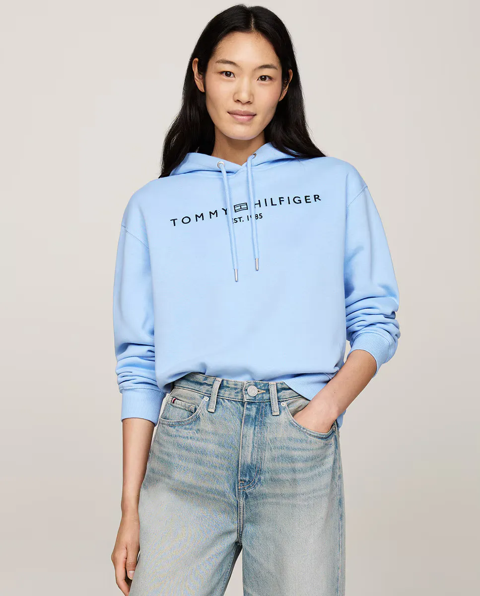 

Женская толстовка с круглым вырезом и капюшоном Tommy Hilfiger, синий