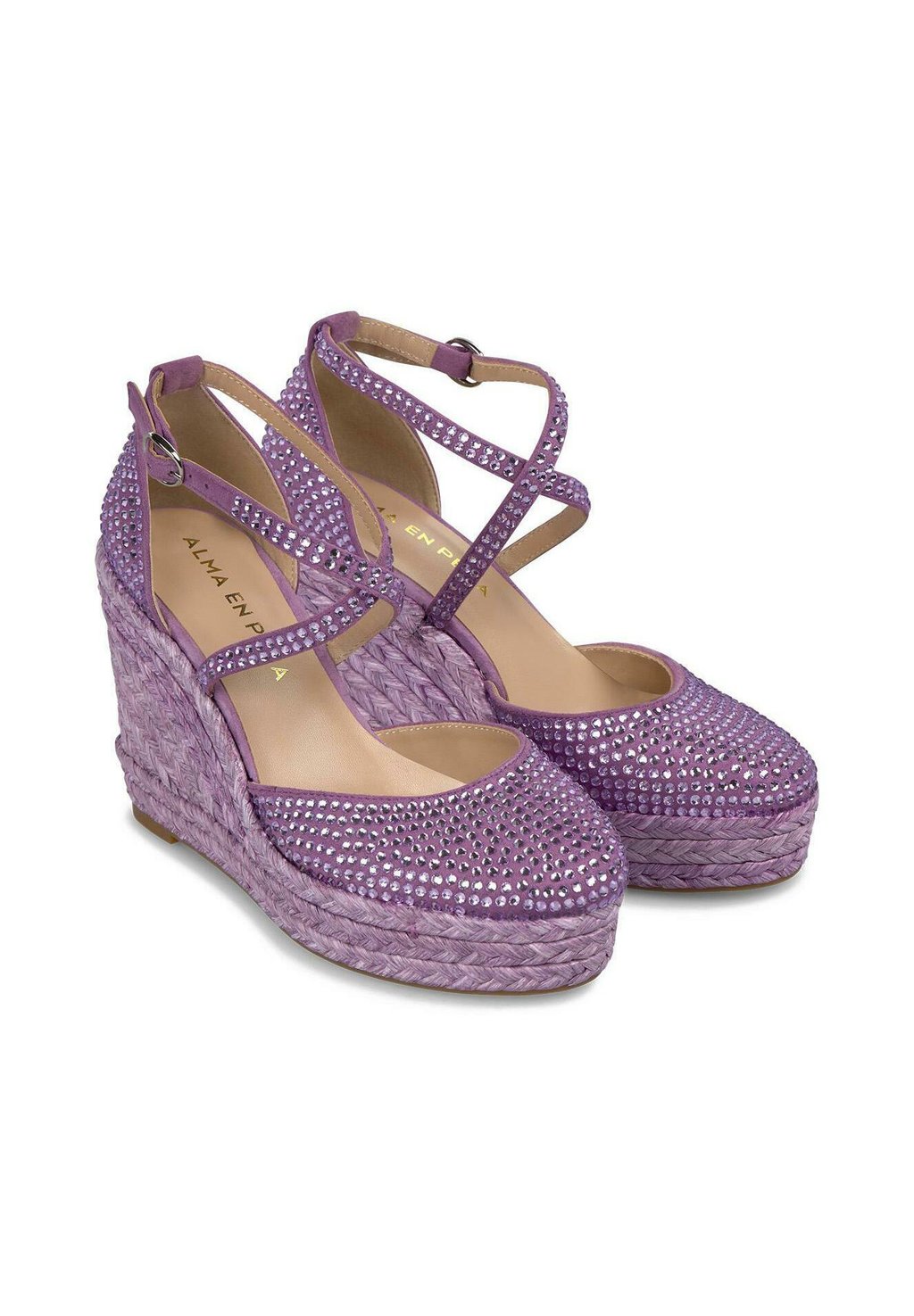 Босоножки на платформе CON PUNTERA REDONDEADA Y CIERRE CON HEBILLA - High heels Alma en Pena, фиолетовый — фото 3