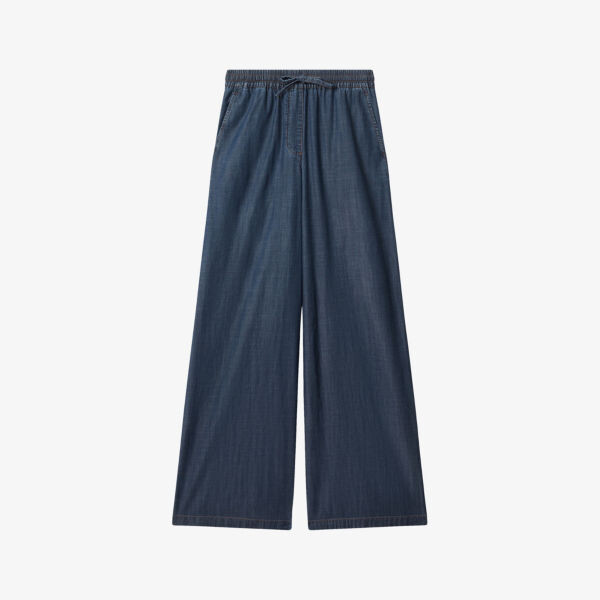 

Широкие джинсовые брюки carter с завышенной талией Reiss, синий