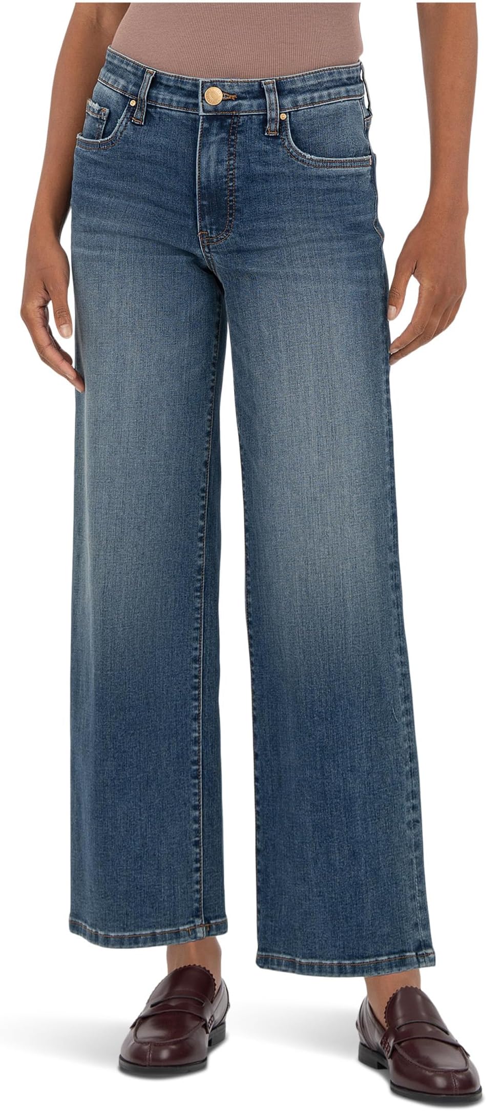 

Джинсы KUT from the Kloth Charlotte High-rise-fab Ab Wide Leg, цвет Historical