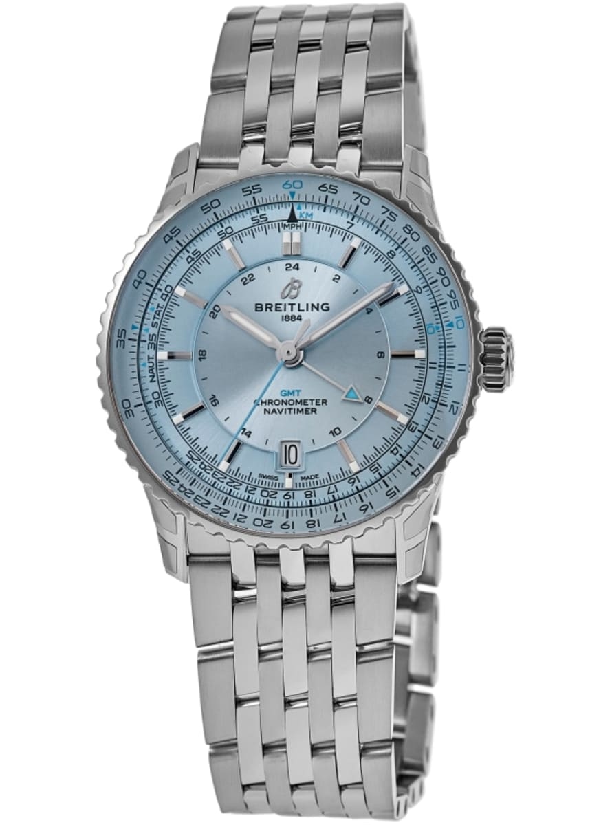 

Мужские часы Breitling Navitimer Automatic 41 GMT с синим циферблатом и стальным корпусом A32310171C1A1