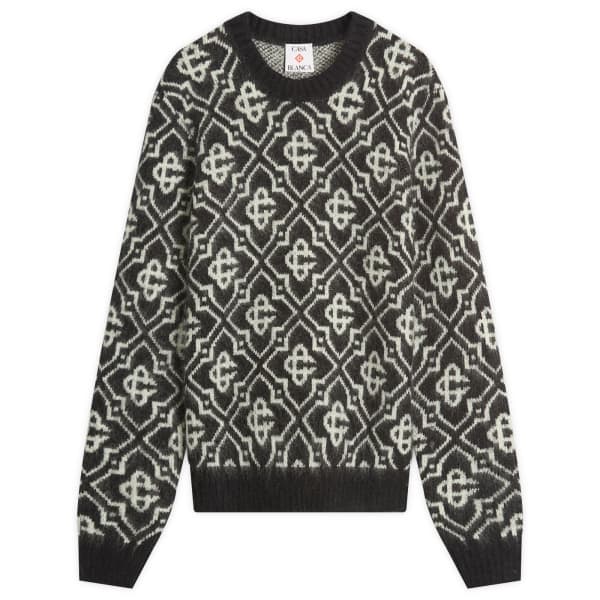 

Свитшот с монограммой из смеси мохера Casablanca, черный