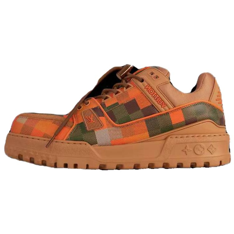 

LOUIS VUITTON Кроссовки для скейтбординга Trainer Low Top, мужские, темно-коричневые