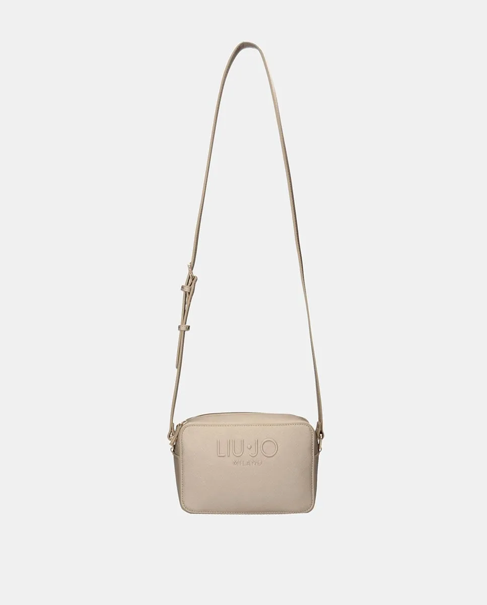 

Сумка через плечо из сафьяновой кожи с тисненым логотипом LIUJO, золотой