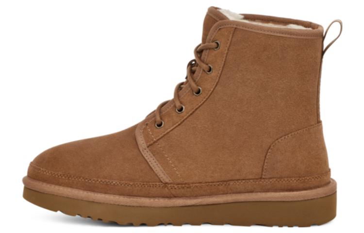 Мужские ботинки UGG Neumel замшевые высокие с овчиной, каштановый — фото 2