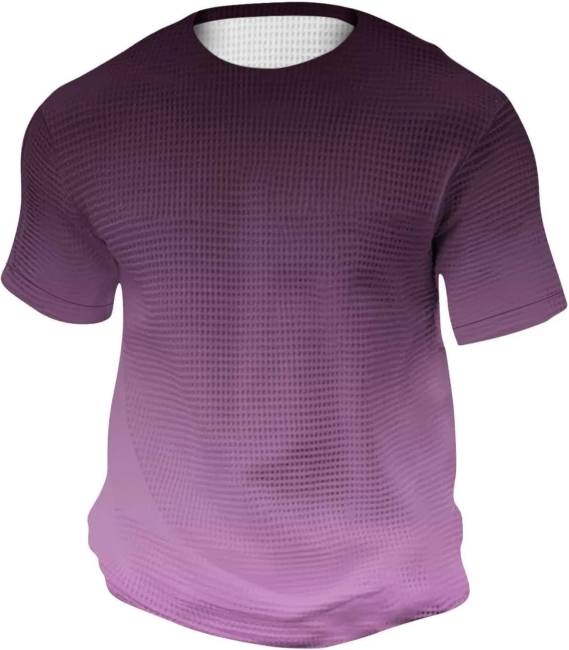 

Мужская футболка с вафельной вязкой, короткий рукав, свободный крой