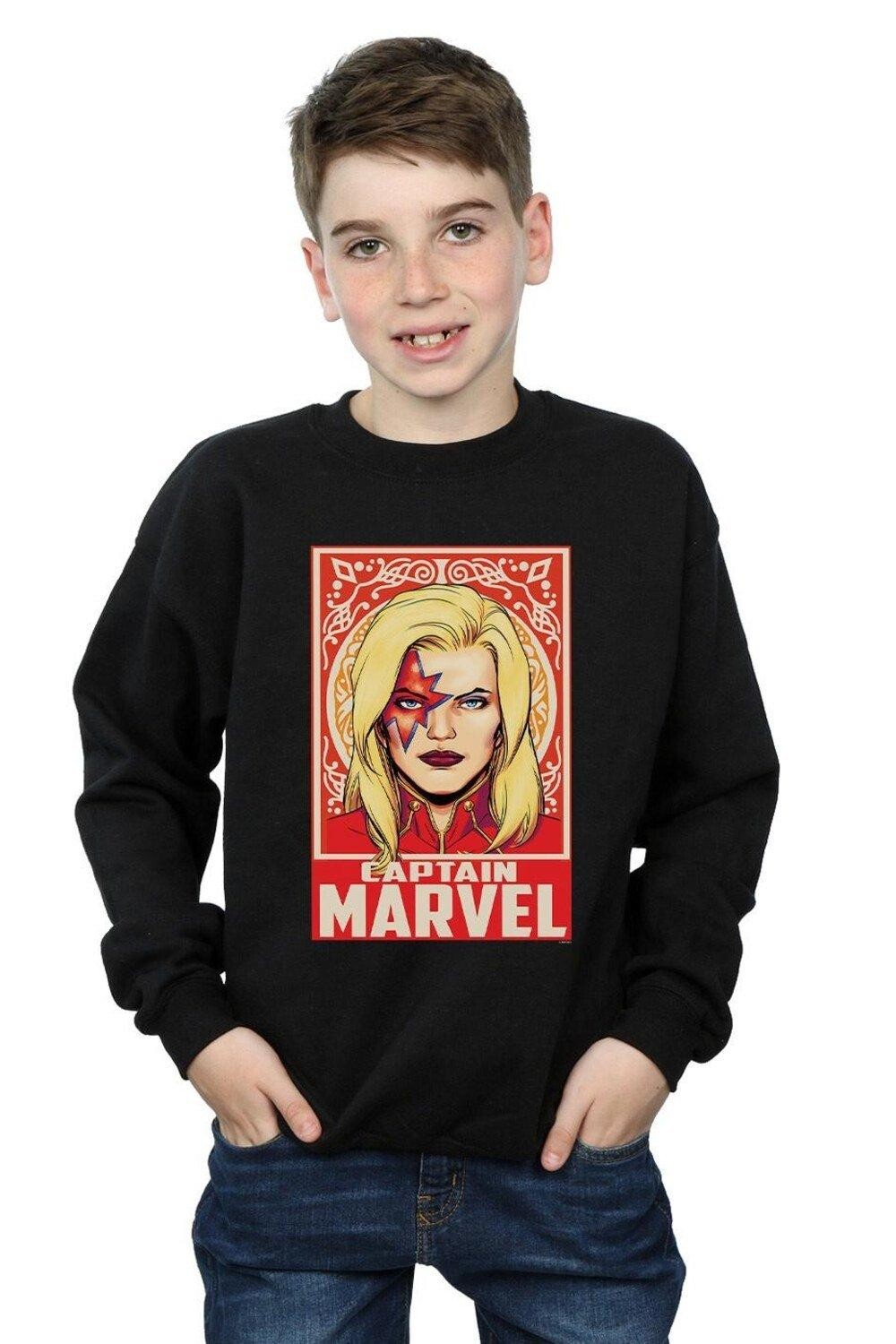

Толстовка с орнаментом «Капитан» Marvel, черный