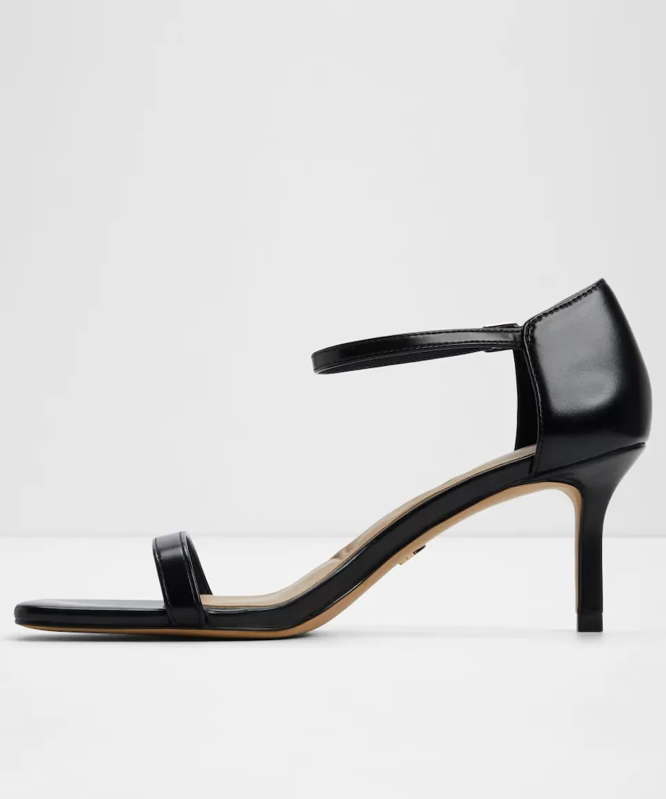Женские босоножки на квадратном носке на каблуке Aldo, чёрный — фото 4