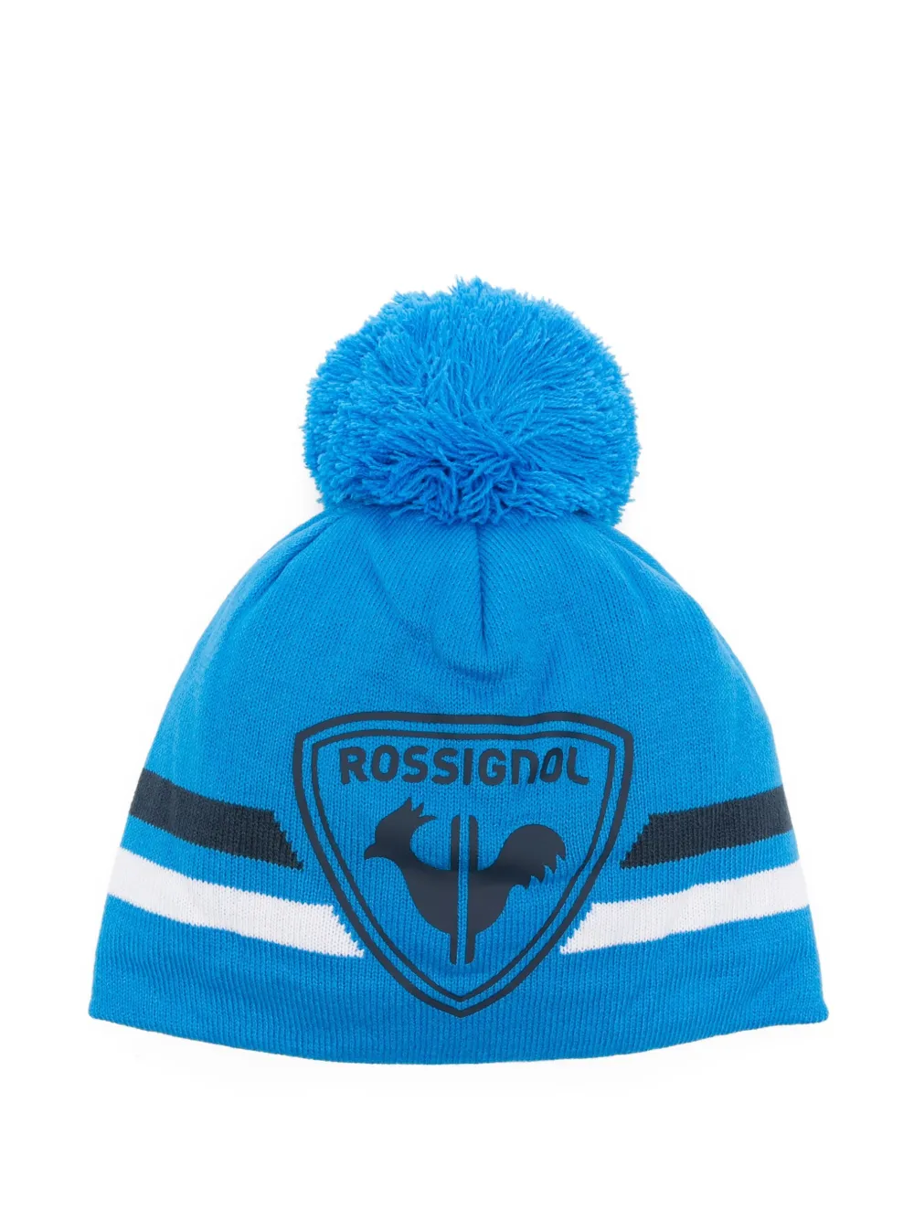 

Вязаная шапка с помпоном и логотипом Rossignol, синий