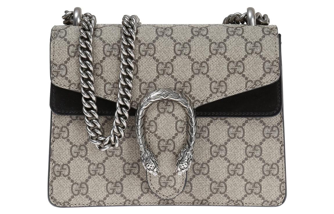 Женская сумка через плечо GUCCI Dionysus с кожаными вставками — фото 2