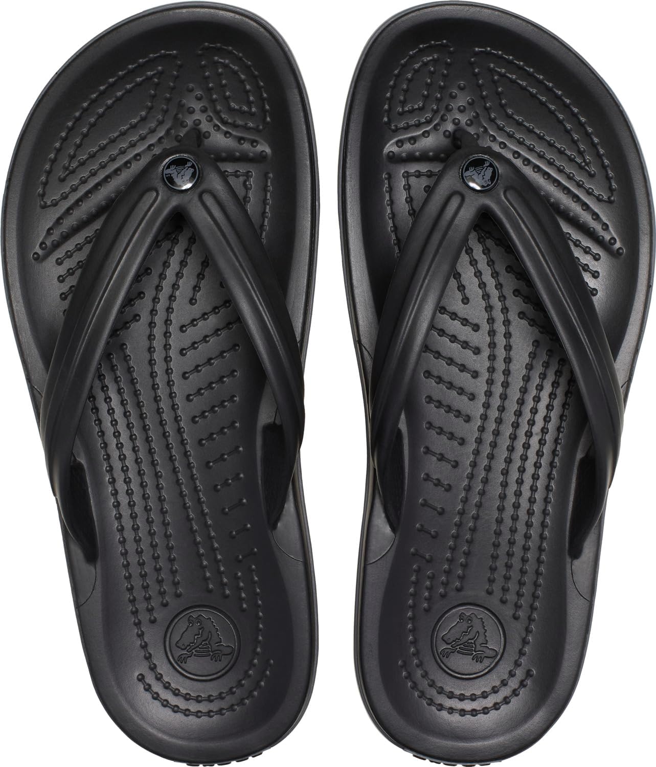 Вьетнамки Crocs Crocband унисекс для взрослых, черный/серый — фото 3