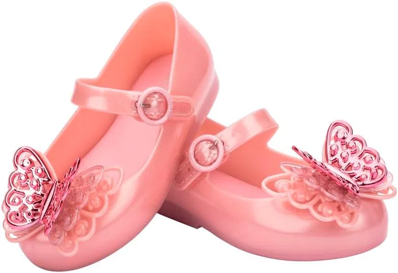 Туфли балетки mini melissa, Pearly Pink — фото 4