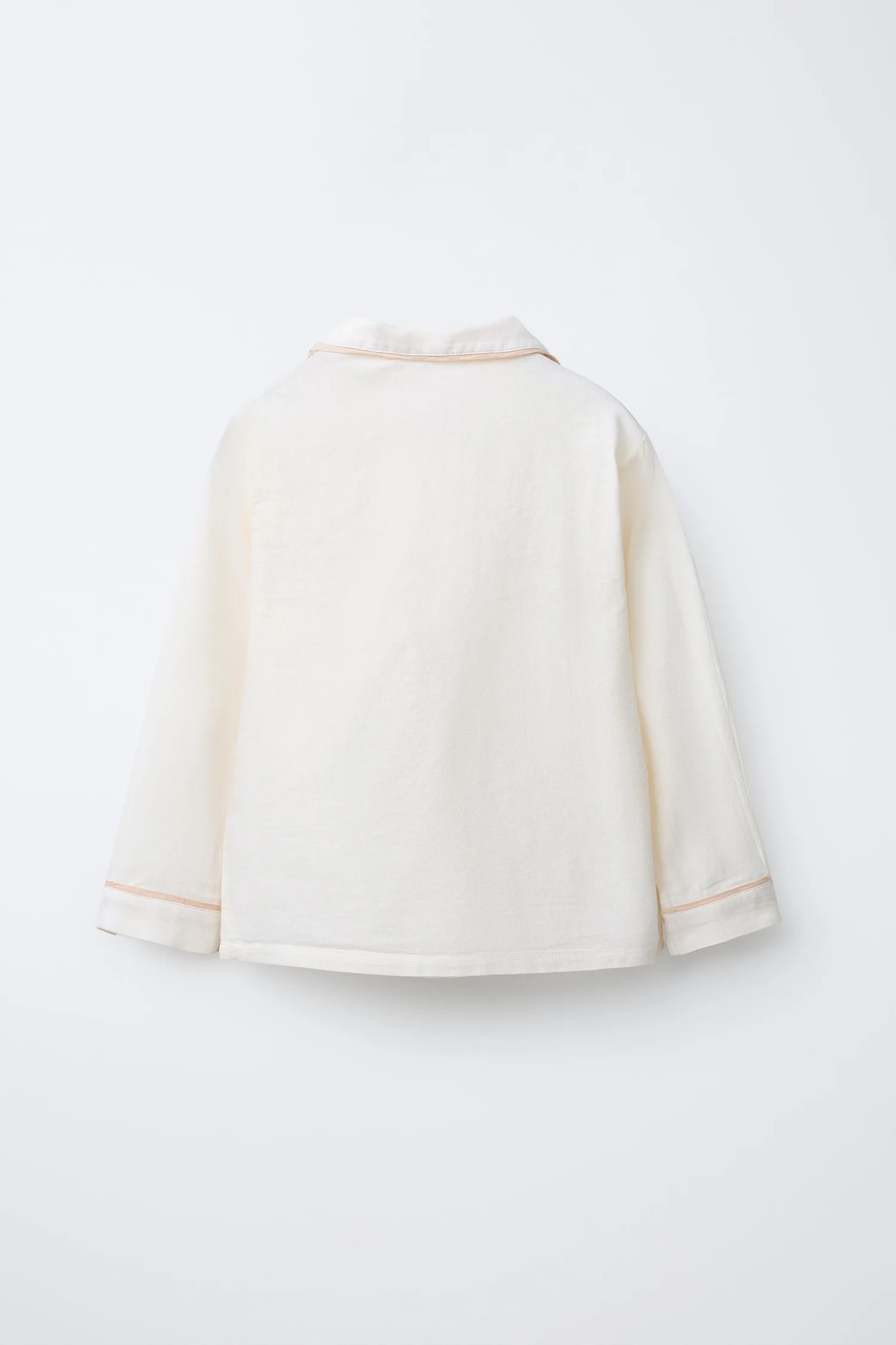 Для детей 6-14 лет / пижама с контрастной окантовкой Zara, экрю — фото 3