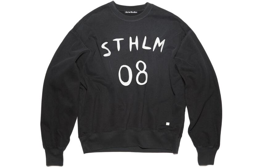 

Свитшот с круглым вырезом Acne Studios, черный