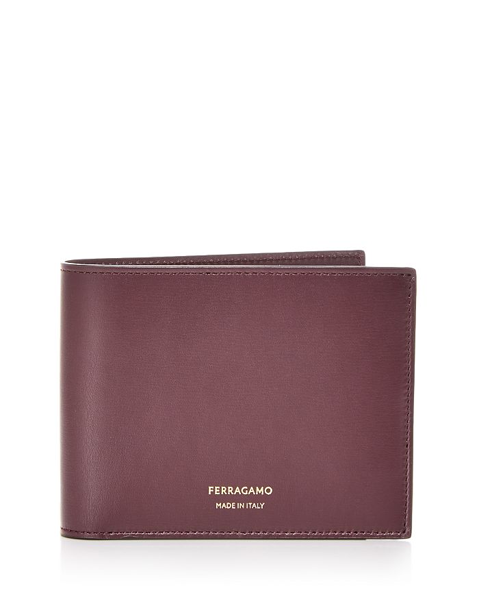 

Мужской кожаный кошелек Florence с двумя отделениями FERRAGAMO, красный