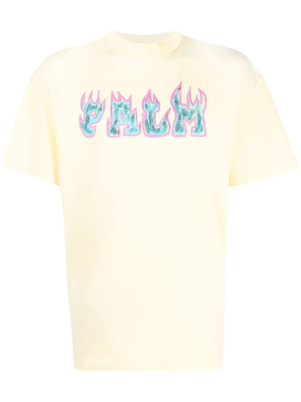 

Футболка Flames с логотипом PALM ANGELS, желтый