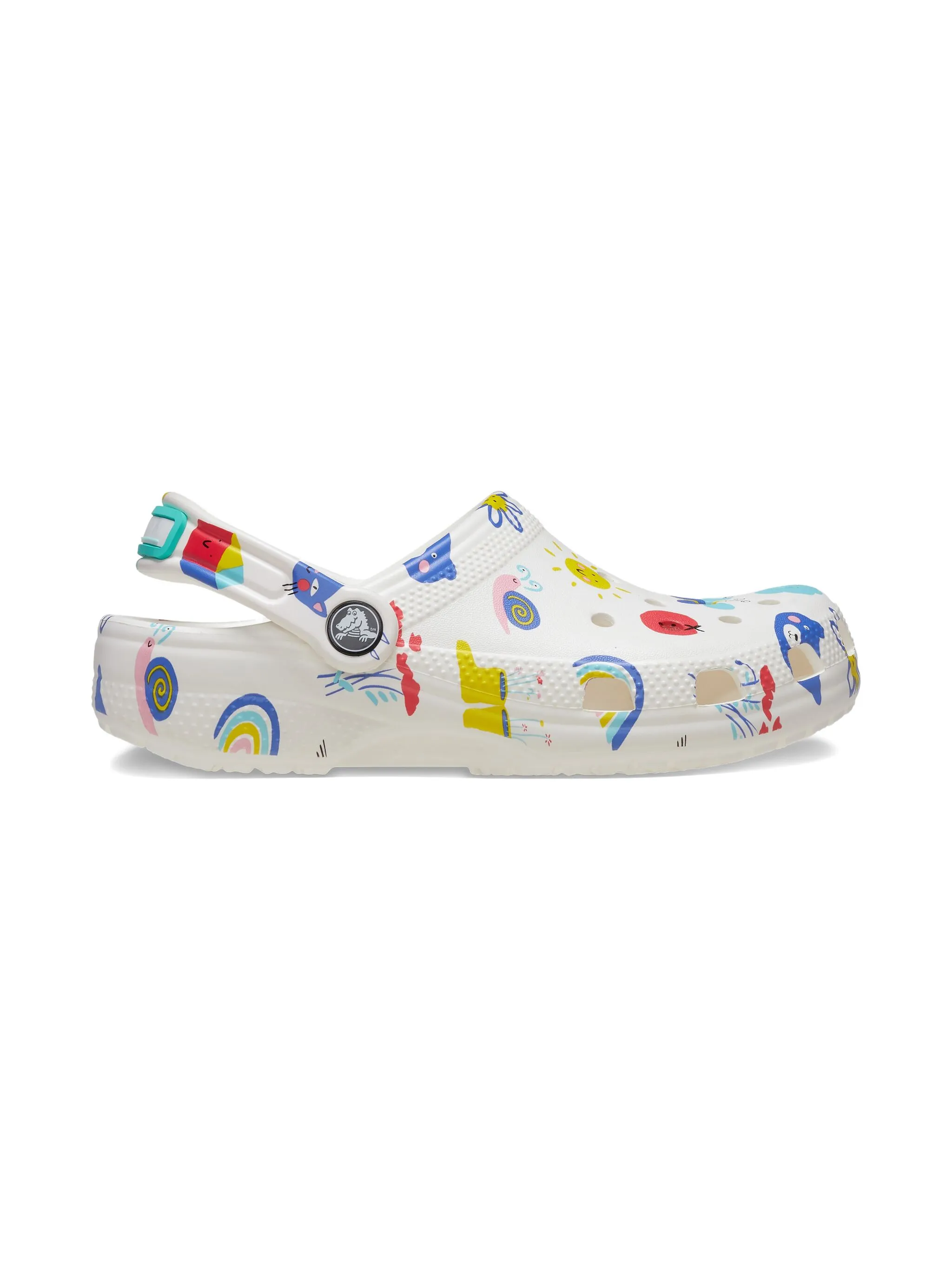 

Клоги с принтом Crocs Kids, белый