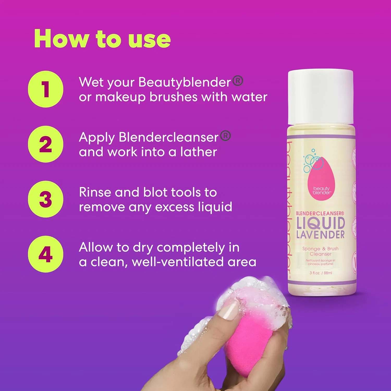 Очищающее средство «Liquid blendercleanser» для спонжей и кистей от beautyblender Beautyblender — фото 4