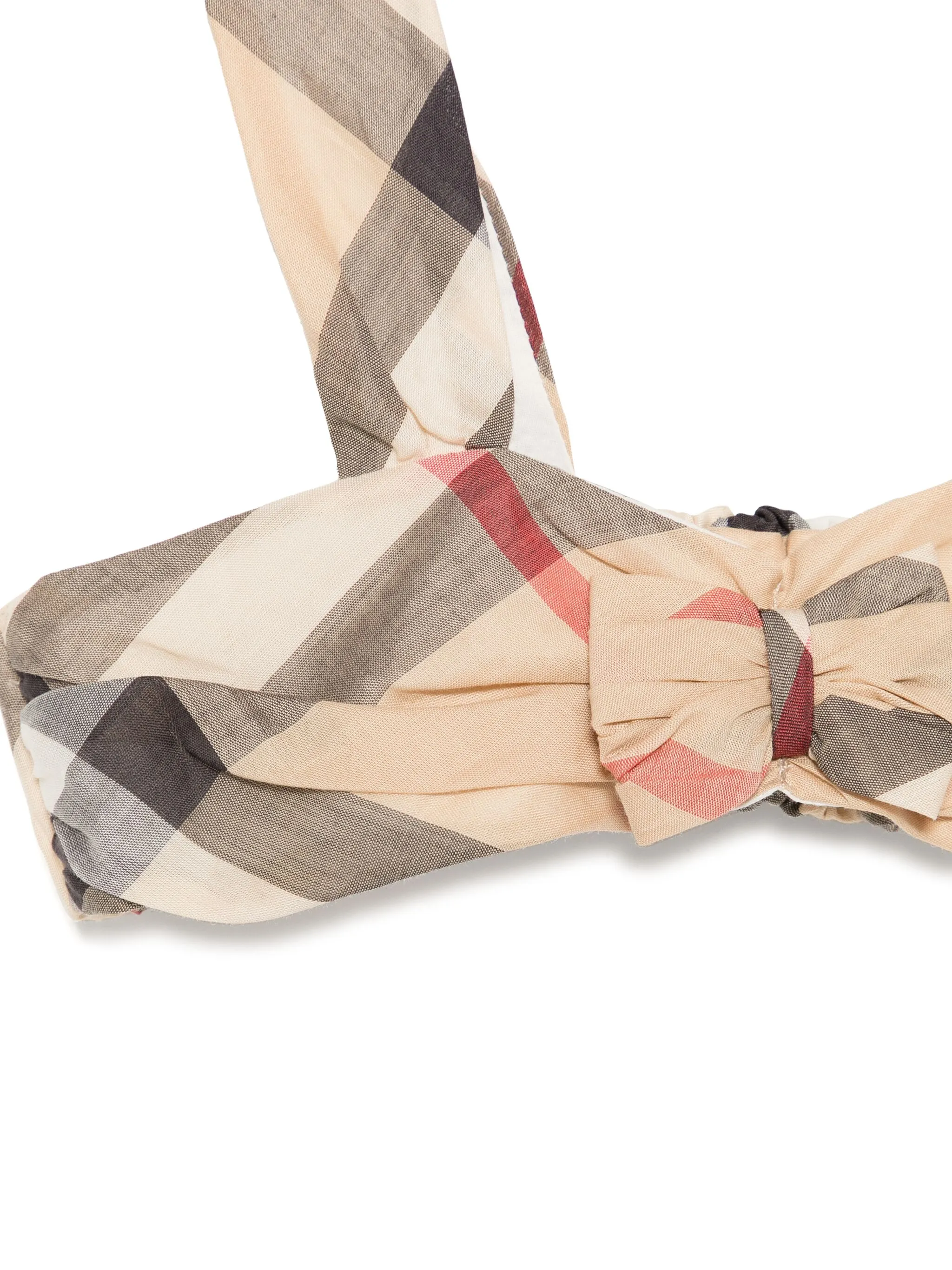 Купальник в клетку Burberry Kids, бежевый — фото 3