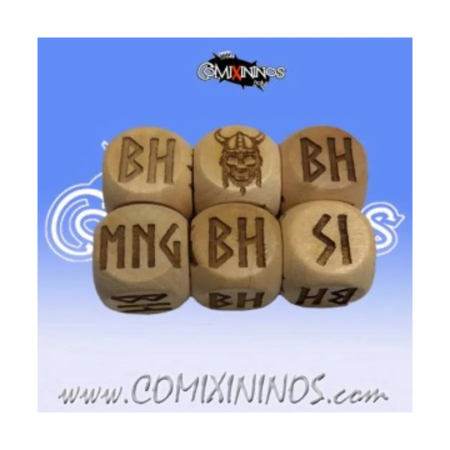 

Набор из 2 кубиков травм, Fantasy Football Miniatures - Wooden Dice (16mm)