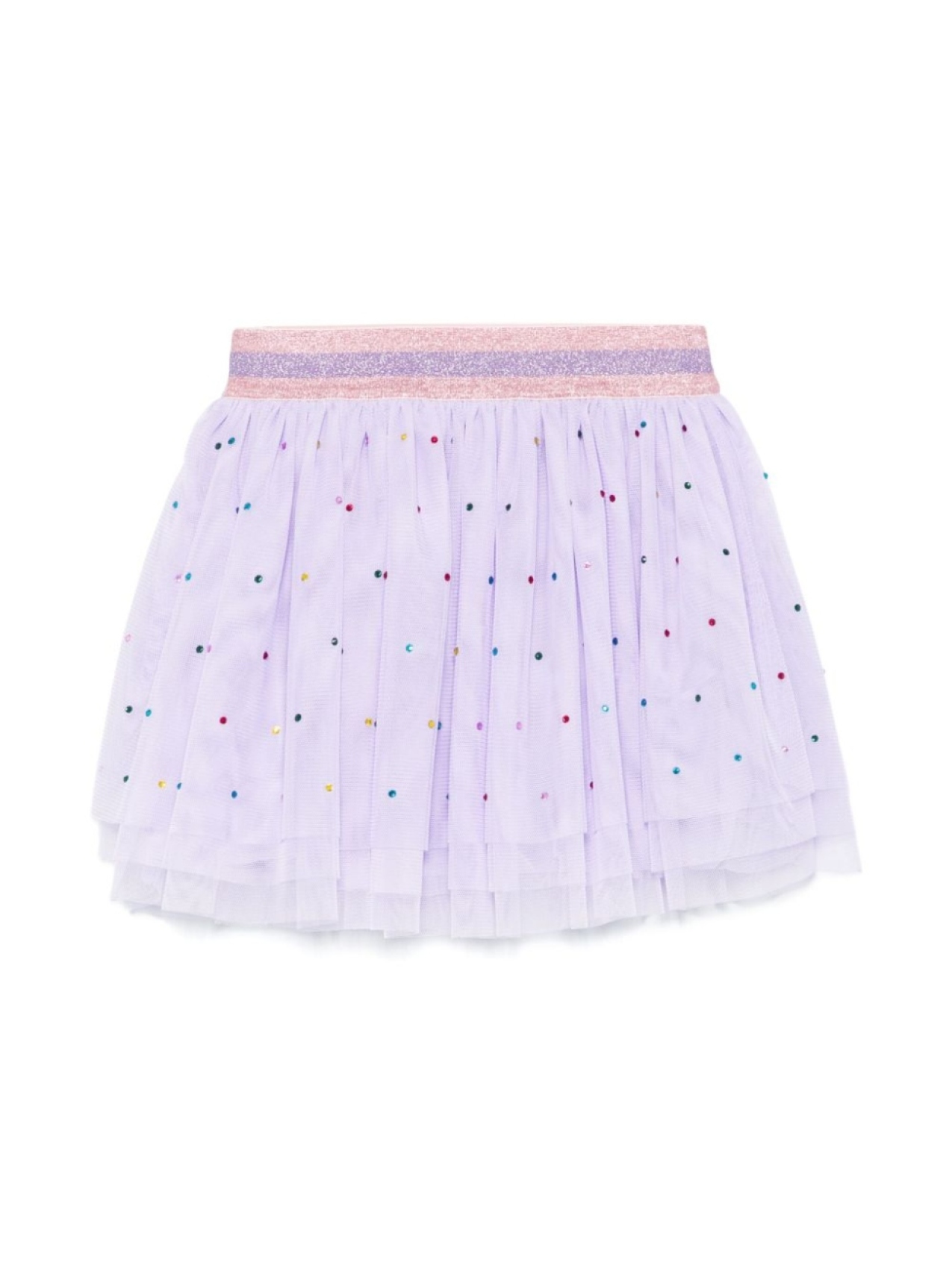 Stella McCartney Kids пышная юбка со стразами, фиолетовый — фото 2