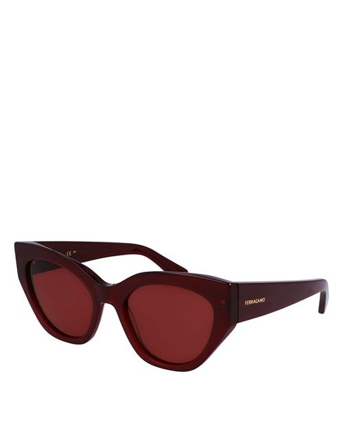 

Кошачьи глаза с геометрическим логотипом Classic, 55 мм Ferragamo, цвет Brown