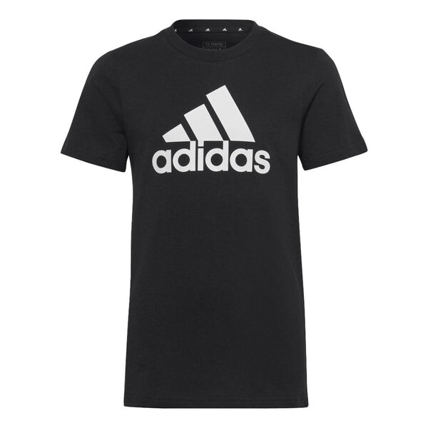 

Футболка Essentials большой логотип хлопковая тонкая футболка Adidas, черный