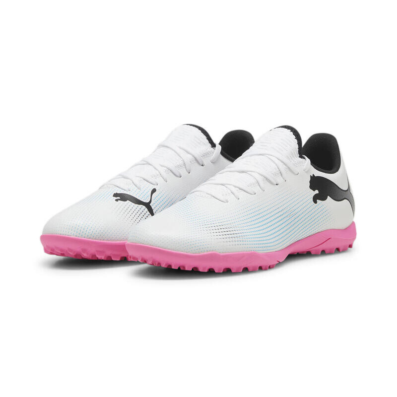 

Футбольные бутсы FUTURE 7 PLAY TT мужские PUMA White Black Poison Pink